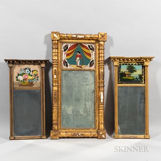 Three Federal Gilt Mirrors with Tablets