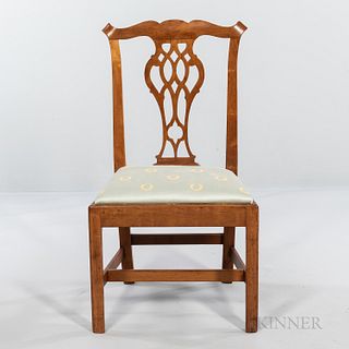 Chippendale-style Maple Side Chair