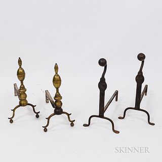 Two Pairs of Andirons