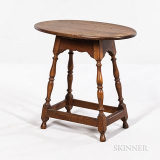 Country Maple Oval-top Tea Table