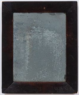 Antique Mahogany-veneer Canted Mirror