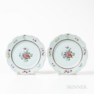 Pair of Export Porcelain Plates