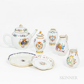 Group of Armorial Chinese Export and Similar Tableware