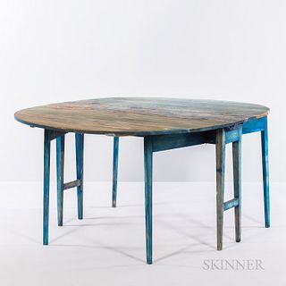 Country Blue-painted Gate-leg Table