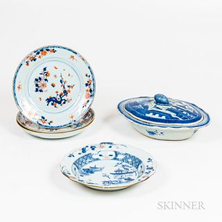 Five Chinese Export Porcelain Items
