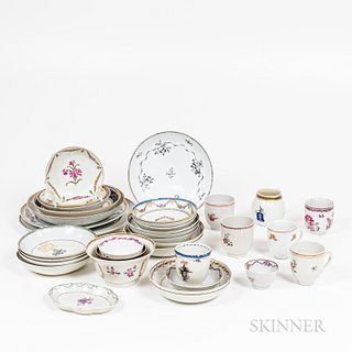 Group of Mostly Chinese Export Porcelain Tableware