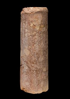 Fragment of column shaft; Cordoba, Roman period. 
Pink marble.