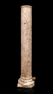 Roman column; Empire period; I-II centuries A.D. 
Marble.