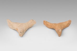Kiln attiles; Hispano-Muslim Art, Nasrid Period, XIII- XIV centuries. 
Ceramic.