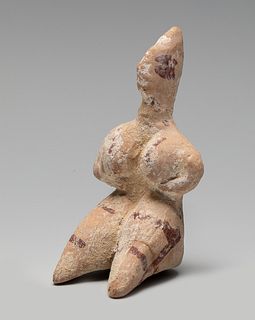 Fertility figure. Tell Halaf, Syria 3rd millennium BC. 
Polychrome terracotta.