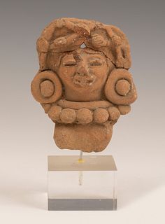Male head of the Maya culture, 200-900 A.D. 
Terracotta.