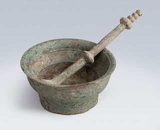 Mortar and hand. Rome, 2nd-3rd century A.D. 
Bronze.