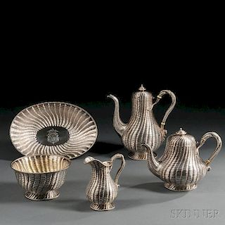 Five-piece Victorian Sterling Silver Tea and Coffee Service