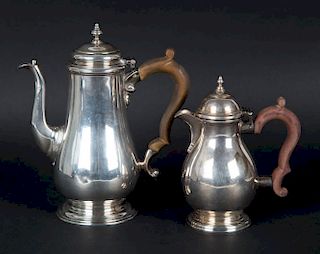 English sterling silver individual coffee pot