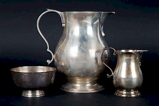 S.J. Shrubsole pitcher, creamer and sugar bowl