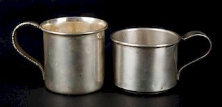 Two American sterling silver child's cups