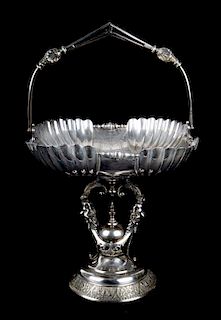 Aesthetic silver-plated bride's basket