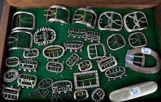 Assorted 18th & 19th century shoe buckles