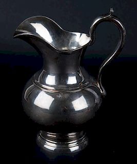 Pure coin silver pitcher Boston circa 1853