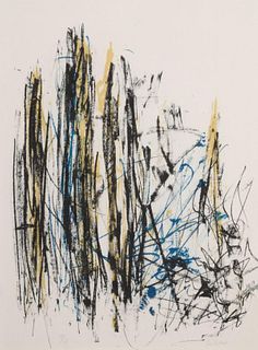 Joan Mitchell - Trees (Black Yellow and Blue)