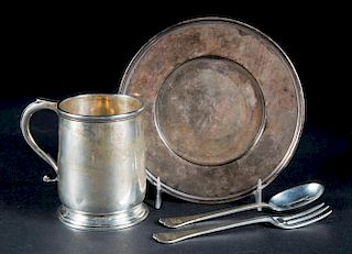 Four Georgian silver items by Crichton Bros.