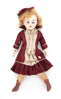 German bisque and cloth doll
