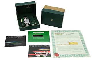 Rolex Sea Dweller Stainless Wristwatch, having original boxes, tag and paperwork, model R16660030, serial number 8104809. 