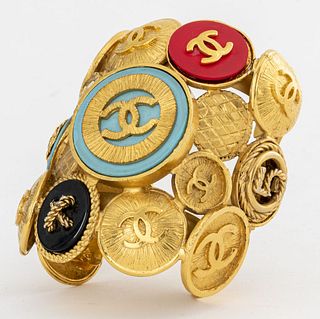 Chanel Prototype Button Cuff Bracelet