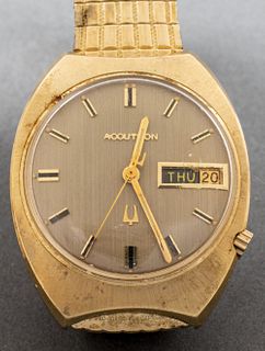 Vintage Bulova Accutron 14K Yellow Gold Watch