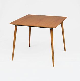 CHARLES AND RAY EAMES FOR HERMAN MILLER, DTW-40 DOWEL LEG CARD TABLE, 1950's