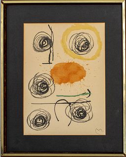 Joan Miro Modern Composition Lithograph in Colors