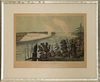 "The Falls of Niagara" Hand-Colored Engraving