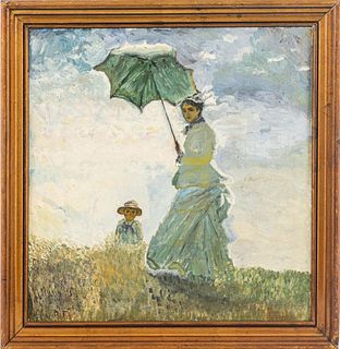 After Claude Monet 'Woman With Parasol' Painting