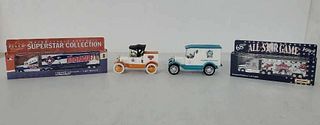 (4) Collectible Sports Team Toy Cars