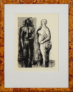 HENRY MOORE (1898-1986): MAN AND WOMAN