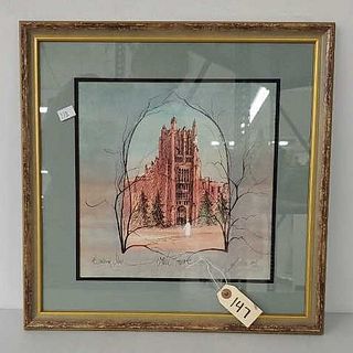 "Gothic Tower" by Patricia Buckley Moss Print