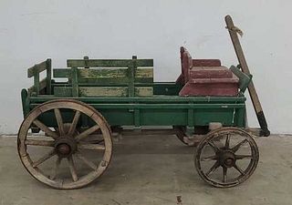 Handcrafted Wooden Wagon by Charles Grant Hardy Sr