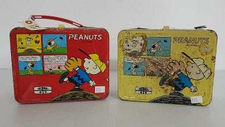 (2) Vintage Peanuts by Schulz School Lunch Tins