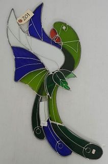Large Flying Stained Glass Parrot