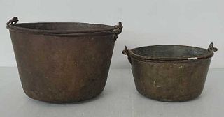 (2) Metal Pots w/ Handles