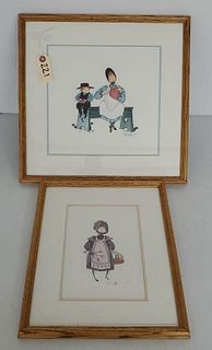 (2) P Buckley Moss Framed Prints
