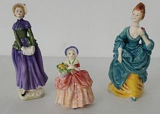 (3) Royal Doulton Porcelain Figurines