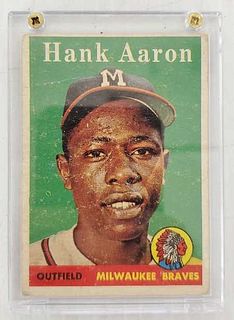 1958 Topps 30 Hank Aaron Braves Collector Card