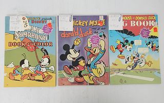 (3) Vintage Walt Disney Mickey Mouse Books