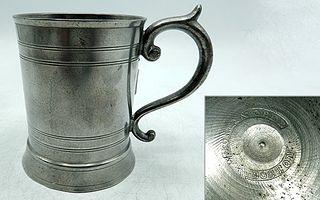 Handled Pewter Beaker in Mint Condition by Morey & Ober