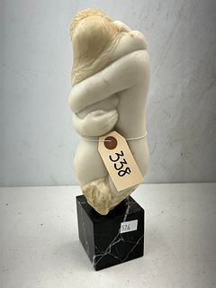 Two Lovers Art Deco Figurine on a Marble Base