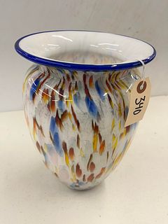 Spectacular Art Deco Multi-Colored Spotted Vase