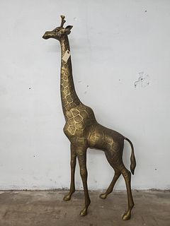 Hollow Brass Giraffe Statue
