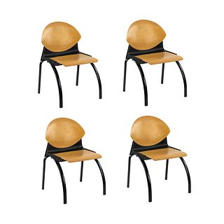 (4) Strafor Gerd Lange Model 461 Steelcase Chairs 