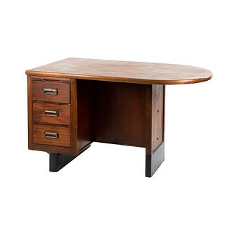 Mid-Century Walnut 3 Drawer Writing Desk
